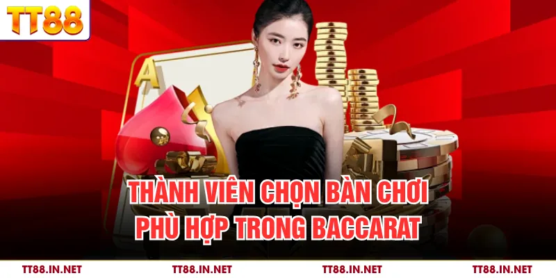 Bí Quyết Chơi Baccarat Hiệu Quả Cho Thành Viên Tại TT88 4 Thành viên chọn bàn chơi phù hợp trong baccarat